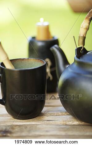 Hawaii, Kauai, Traditional Tea Setting. View Large Photo Image Stock Photo - Hawaii, Kauai, Traditional Tea Setting.. Fotosearch