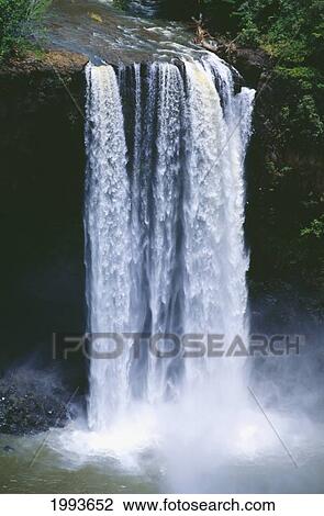 Hawaii, Kauai, Wailua Falls State Park, Close-Up Of Cascading Waterfall View Large Photo Image Stock Image - Hawaii, Kauai, Wailua Falls State Park, Close-Up Of Cascading Waterfall. Fotosearch