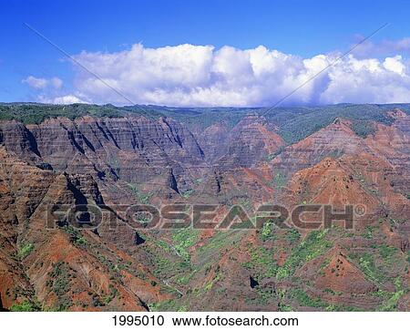 Hawaii, Kauai, Waimea Canyon The Grand Canyon Of The Pacific View Large Photo Image Stock Image - Hawaii, Kauai, Waimea Canyon The Grand Canyon Of The Pacific. Fotosearch