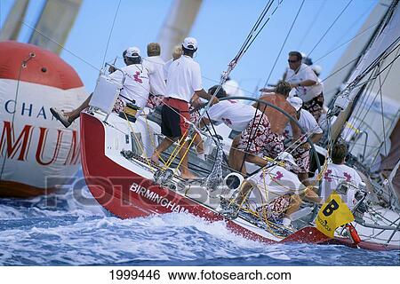 Hawaii, Kenwood Cup, Close-Up Stern View Of Yacht Crew In Action View Large Photo Image Stock Photograph - Hawaii, Kenwood Cup, Close-Up Stern View Of Yacht Crew In Action. Fotosearch