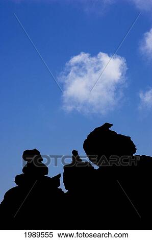 Stock Photography - Hawaii, Lanai, Garden Of The Gods, Rock Formations Silhoutted Against The Sky.. Fotosearch