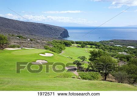 Hawaii, Lanai, The Challenge At Manele Golf Course. View Large Photo Image Stock Image - Hawaii, Lanai, The Challenge At Manele Golf Course.. Fotosearch