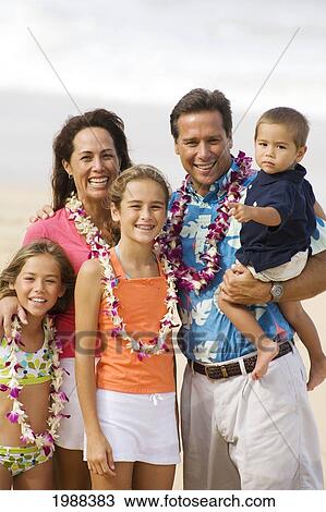 Hawaii, Maui, Baldwin Beach, Portrait Of A Family On Vacation View Large Photo Image Stock Image - Hawaii, Maui, Baldwin Beach, Portrait Of A Family On Vacation. Fotosearch