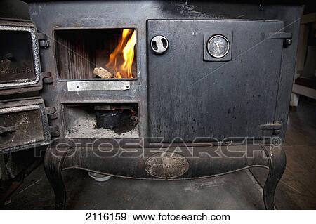 Stock Photo - Hawaii, Maui, Haleakala, An old fireplave in a cabin.. Fotosearch