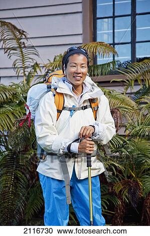 Hawaii, Maui, Haleakala Crater, A hiker perpares for her trek. View Large Photo Image Stock Image - Hawaii, Maui, Haleakala Crater, A hiker perpares for her trek.. Fotosearch