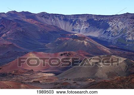 Stock Image - Hawaii, Maui, Haleakala Crater, Haleakala National Park.. Fotosearch