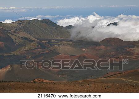 Hawaii, Maui, Haleakala crater. View Large Photo Image Stock Image - Hawaii, Maui, Haleakala crater.. Fotosearch
