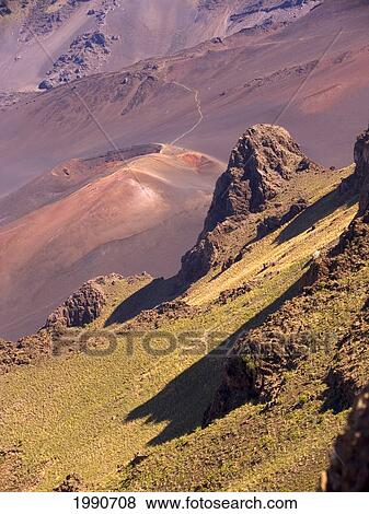 Hawaii, Maui, Haleakala Crater, Haleakala National Park View Large Photo Image Stock Photo - Hawaii, Maui, Haleakala Crater, Haleakala National Park. Fotosearch