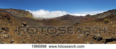 Hawaii, Maui, Haleakala National Park, Haleakala Crater View Large Photo Image Stock Photo - Hawaii, Maui, Haleakala National Park, Haleakala Crater. Fotosearch