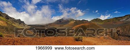 Hawaii, Maui, Haleakala National Park, Haleakala Crater View Large Photo Image Stock Photo - Hawaii, Maui, Haleakala National Park, Haleakala Crater. Fotosearch