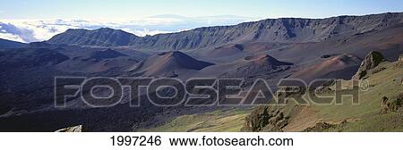 Hawaii, Maui, Haleakala National Park, Cinder Cones Along Crater Floor Panoramic A47E View Large Photo Image Stock Photograph - Hawaii, Maui, Haleakala National Park, Cinder Cones Along Crater Floor Panoramic A47E. Fotosearch