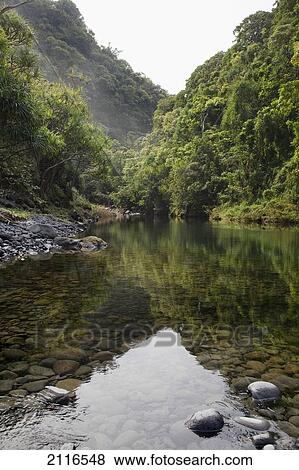 Hawaii, Maui, Hana, A remote blue pool near Nahiku. View Large Photo Image Stock Photo - Hawaii, Maui, Hana, A remote blue pool near Nahiku.. Fotosearch