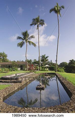 Stock Image - Hawaii, Maui, Hana Coast, Pool And Hot Tub At Spa Hotel Hana Maui.. Fotosearch