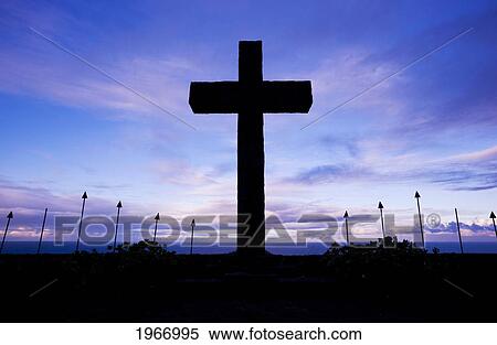 Hawaii, Maui, Hana, Famous Hana Cross Against Sunset Sky View Large Photo Image Stock Photography - Hawaii, Maui, Hana, Famous Hana Cross Against Sunset Sky. Fotosearch