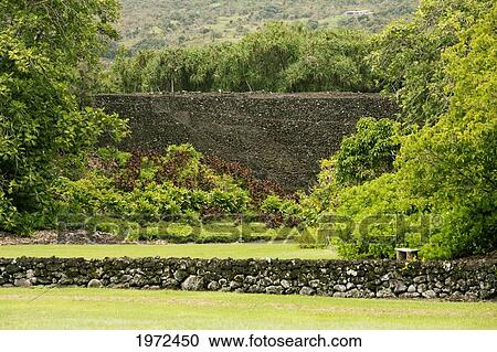 Hawaii, Maui, Hana, Kahanu Gardens And Pi'ilani Heiau. View Large Photo Image Stock Image - Hawaii, Maui, Hana, Kahanu Gardens And Pi'ilani Heiau.. Fotosearch