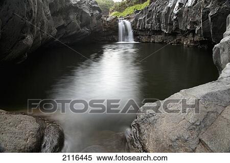 Hawaii, Maui, Hana, Seven Sacred Pools waterfalls. View Large Photo Image Stock Photography - Hawaii, Maui, Hana, Seven Sacred Pools waterfalls.. Fotosearch