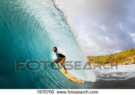 Hawaii, Maui, Honolua Bay, Surfer On Epic Wave At Sunset. For Editorial Use Only. View Large Photo Image Stock Image - Hawaii, Maui, Honolua Bay, Surfer On Epic Wave At Sunset. For Editorial Use Only.. Fotosearch