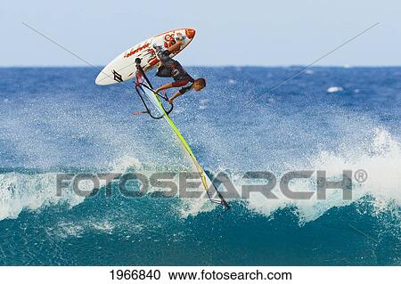 Hawaii, Maui, Ho'okipa, Windsurfer Flips Over Large Wave View Large Photo Image Stock Image - Hawaii, Maui, Ho'okipa, Windsurfer Flips Over Large Wave. Fotosearch
