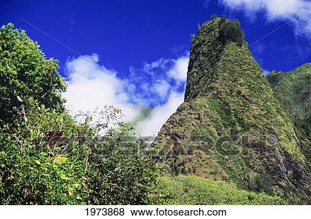 Stock Photo - Hawaii, Maui, Iao Valley State Park, View Of Iao Needle.. Fotosearch