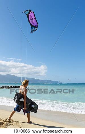 Hawaii, Maui, Kanaha, Beautiful Day At Kitebeach. For Editorial Use Only. View Large Photo Image Stock Photograph - Hawaii, Maui, Kanaha, Beautiful Day At Kitebeach. For Editorial Use Only.. Fotosearch