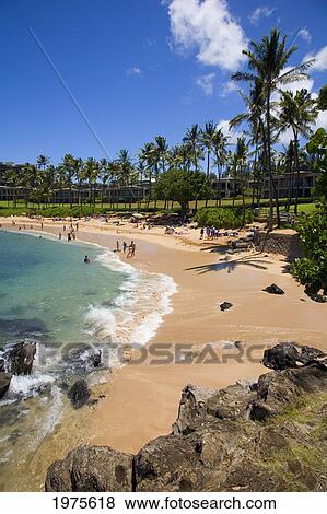Hawaii, Maui, Kapalua Beach Resort. View Large Photo Image Stock Photo - Hawaii, Maui, Kapalua Beach Resort.. Fotosearch