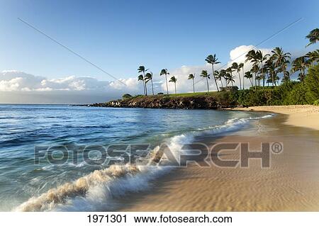 Hawaii, Maui, Kapalua Beach. View Large Photo Image Stock Image - Hawaii, Maui, Kapalua Beach.. Fotosearch