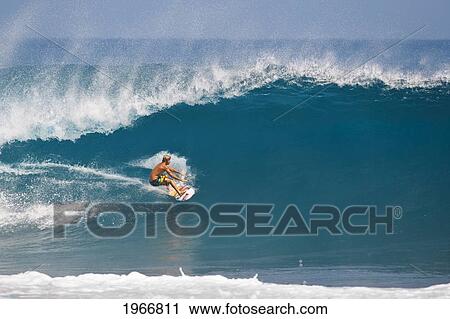 Hawaii, Maui, Kapalua, Pro Surfer On A Perfect Wave (Clay Marzo) View Large Photo Image Stock Image - Hawaii, Maui, Kapalua, Pro Surfer On A Perfect Wave (Clay Marzo). Fotosearch