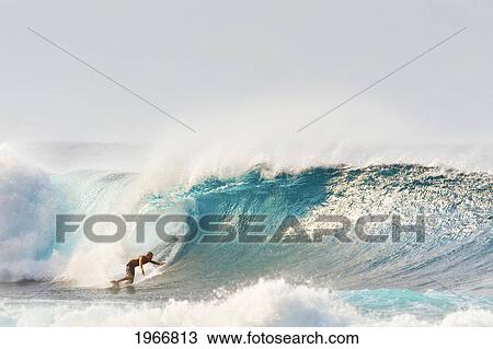 Hawaii, Maui, Kapalua, Surfer Riding A Wave View Large Photo Image Stock Image - Hawaii, Maui, Kapalua, Surfer Riding A Wave. Fotosearch