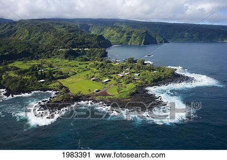 Stock Image - Hawaii, Maui, Keanae Peninsula Along The Road To Hana.. Fotosearch