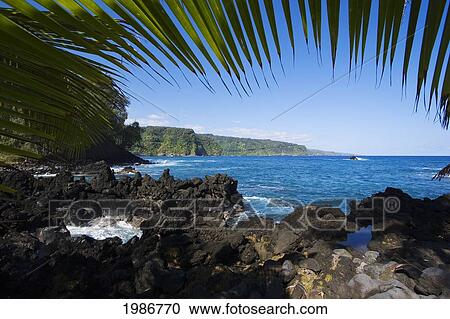 Hawaii, Maui, Keanae Peninsula, View Of Northern Coast Along The Road To Hana. View Large Photo Image Stock Image - Hawaii, Maui, Keanae Peninsula, View Of Northern Coast Along The Road To Hana.. Fotosearch