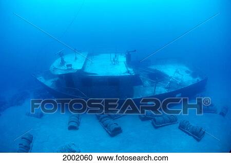 Hawaii, Maui, Kihei, View Of The St. Anthony Wreck In Deep Blue Water View Large Photo Image Stock Image - Hawaii, Maui, Kihei, View Of The St. Anthony Wreck In Deep Blue Water. Fotosearch