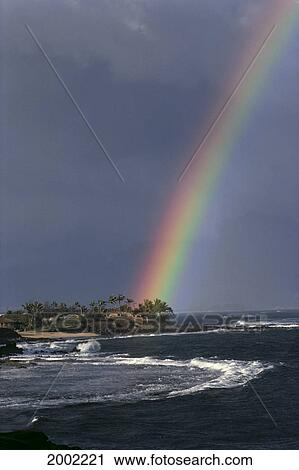 Hawaii, Maui, Kuau, Rainbow Over Homes On Point, Along Coast, Ocean View Large Photo Image Stock Image - Hawaii, Maui, Kuau, Rainbow Over Homes On Point, Along Coast, Ocean. Fotosearch