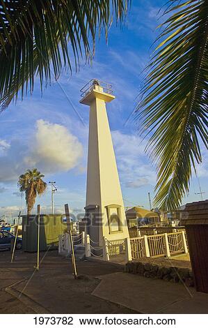 Stock Image - Hawaii, Maui, Lahaina, Old Lahaina Lighthouse.. Fotosearch