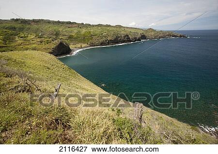 Hawaii, Maui, lush coastline. View Large Photo Image Stock Photo - Hawaii, Maui, lush coastline.. Fotosearch