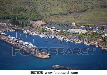 Hawaii, Maui, Maalaea Harbor, Maui Ocean Center And Shops. View Large Photo Image Stock Photo - Hawaii, Maui, Maalaea Harbor, Maui Ocean Center And Shops.. Fotosearch