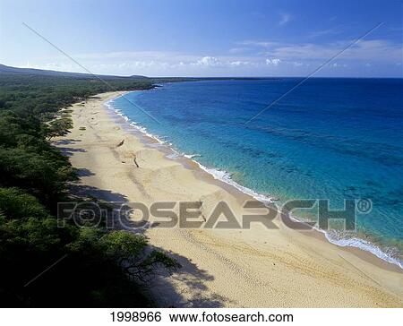Hawaii, Maui, Makena Beach B1550 View Large Photo Image Stock Photograph - Hawaii, Maui, Makena Beach B1550. Fotosearch