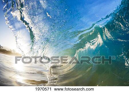 Hawaii, Maui, Makena Beach, Beautiful Wave Breaking Along Shore. View Large Photo Image Stock Image - Hawaii, Maui, Makena Beach, Beautiful Wave Breaking Along Shore.. Fotosearch