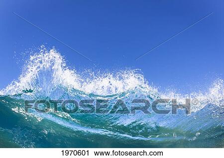 Hawaii, Maui, Makena Beach, Tip Of A Breaking Wave. View Large Photo Image Stock Image - Hawaii, Maui, Makena Beach, Tip Of A Breaking Wave.. Fotosearch