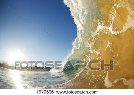 Hawaii, Maui, Makena Beach, Wave Breaking On Shore. View Large Photo Image Stock Photograph - Hawaii, Maui, Makena Beach, Wave Breaking On Shore.. Fotosearch