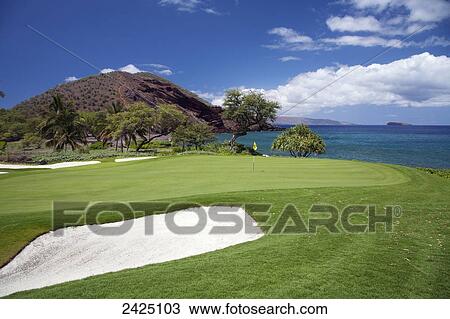 Hawaii, Maui, Makena Resort Golf Course. View Large Photo Image Stock Image - Hawaii, Maui, Makena Resort Golf Course.. Fotosearch