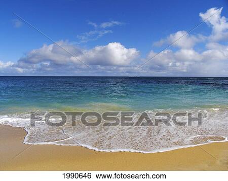 Hawaii, Maui, North Shore, Beautiful Day On Baldwin Beach View Large Photo Image Stock Photograph - Hawaii, Maui, North Shore, Beautiful Day On Baldwin Beach. Fotosearch
