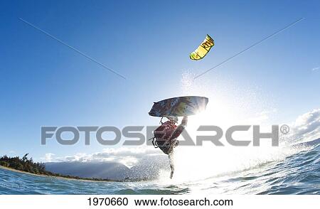 Hawaii, Maui, Professional Kiteboarder Patri Mclaughlin Riding At Kitebeach. For Editorial Use Only. View Large Photo Image Stock Image - Hawaii, Maui, Professional Kiteboarder Patri Mclaughlin Riding At Kitebeach. For Editorial Use Only.. Fotosearch