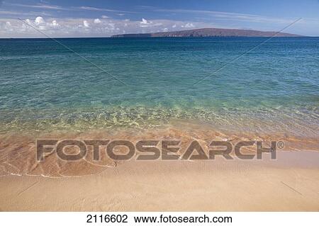 Hawaii, Maui, View from Makena Beach. View Large Photo Image Stock Image - Hawaii, Maui, View from Makena Beach.. Fotosearch