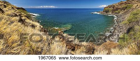 Stock Photography - Hawaii, Maui, View Of Dramatic Coastline Along The Highway From Ma'alaea To Lahine. Fotosearch