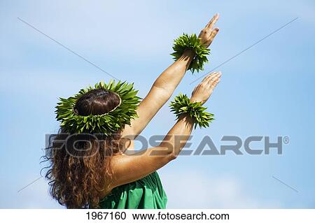 Hawaii, Maui, Woman Dancing Hula. View Large Photo Image Stock Image - Hawaii, Maui, Woman Dancing Hula.. Fotosearch