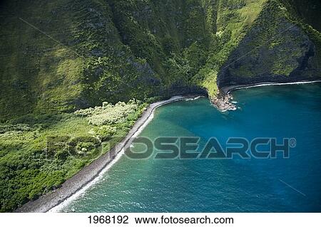 Hawaii Molokai, North Shore Cliff Coast Line. View Large Photo Image Stock Image - Hawaii Molokai, North Shore Cliff Coast Line.. Fotosearch