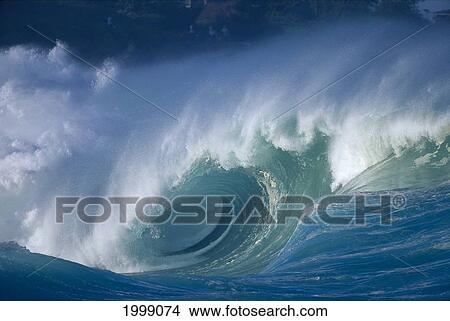 Hawaii, Oahu, Aimee Shore Break, Big Waves B1474 View Large Photo Image Picture - Hawaii, Oahu, Aimee Shore Break, Big Waves B1474. Fotosearch