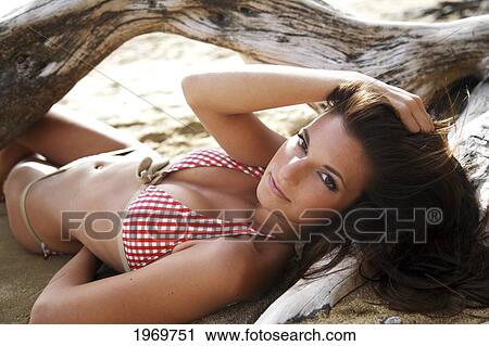 Hawaii, Oahu, Attractive Young Woman On The Beach. View Large Photo Image Stock Image - Hawaii, Oahu, Attractive Young Woman On The Beach.. Fotosearch