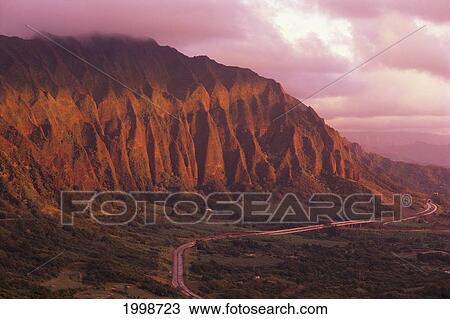 Hawaii, Oahu Coast, Cliffs Of Ko'olau Mountains From Pali Lookout B1529 View Large Photo Image Stock Image - Hawaii, Oahu Coast, Cliffs Of Ko'olau Mountains From Pali Lookout B1529. Fotosearch