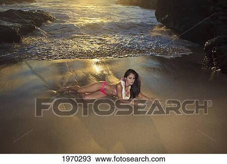 Hawaii, Oahu, Eternity Beach, Beautiful Woman Modeling On The Shore View Large Photo Image Stock Image - Hawaii, Oahu, Eternity Beach, Beautiful Woman Modeling On The Shore. Fotosearch
